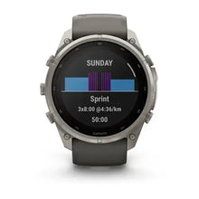 Load image into Gallery viewer, Garmin fenix 9 Pro Solar - 51mm - Titanium with Pebble Gray Silicone Band
