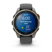 Load image into Gallery viewer, Garmin fenix 8 Pro - 47mm AMOLED Sapphire Titanium with Graphite/black silicone band