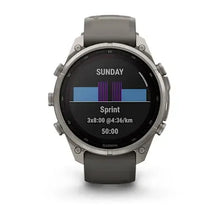 Load image into Gallery viewer, Garmin fenix 9 Pro Solar - 47mm - Titanium with Pebble Gray Silicone Band