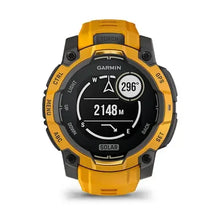 Load image into Gallery viewer, Garmin Instinct 3 – 45 mm, Solar Sunburst with sunburst/grey silicone band
