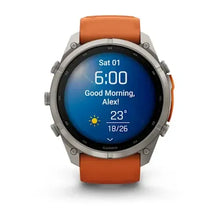 Load image into Gallery viewer, Garmin fenix 9 Pro - 51mm - Titanium with Autumn Orange/Spark Orange Silicone Band