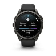 Load image into Gallery viewer, Garmin fenix 9 - 47mm - Carbon Gray DLC Titanium with Black Silicone Band