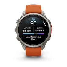 Load image into Gallery viewer, Garmin fenix 9 Pro - 47mm - Titanium with Autumn Orange/Spark Orange Silicone Band