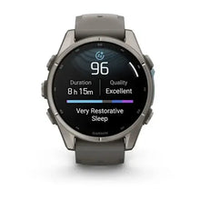 Load image into Gallery viewer, Garmin fenix 9 - 43mm - Titanium with Pebble Gray Silicone Band