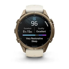 Load image into Gallery viewer, Garmin fenix 9 Pro- 43mm - Autumn Gold Titanium with Cream/French Gray Silicone Band