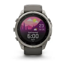 Load image into Gallery viewer, Garmin fenix 9 Pro Solar - 51mm - Titanium with Pebble Gray Silicone Band