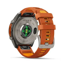 Load image into Gallery viewer, Garmin fenix 9 Pro InReach - 47mm - Titanium with Autumn Orange/Spark Orange Silicone Band
