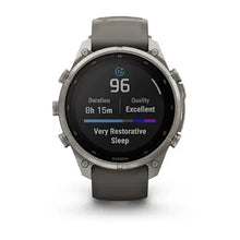 Load image into Gallery viewer, Garmin fenix 9 Pro Solar - 47mm - Titanium with Pebble Gray Silicone Band