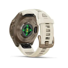 Load image into Gallery viewer, Garmin fenix 9 Pro InReach - 43mm - Autumn Gold Titanium with Cream/French Gray Silicone Band