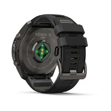 Load image into Gallery viewer, Garmin fenix 9 Pro InReach - 51mm - Carbon Gray DLC Titanium with Black/Pebble Gray Silicone Band