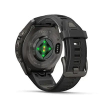 Load image into Gallery viewer, Garmin fenix 9 Pro InReach - 43mm - Carbon Gray DLC Titanium with Black/Pebble Gray Silicone Band