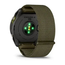 Load image into Gallery viewer, Garmin Enduro 4 Smartwatch - Titanium with dark olive ComfortFit fabric band