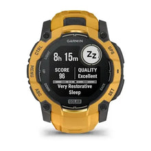 Load image into Gallery viewer, Garmin Instinct 3 – 50 mm, Solar Sunburst with sunburst/grey silicone band
