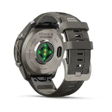 Load image into Gallery viewer, Garmin fenix 9 Pro Solar - 47mm - Titanium with Pebble Gray Silicone Band