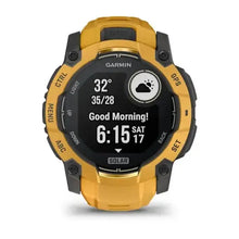 Load image into Gallery viewer, Garmin Instinct 3 – 50 mm, Solar Sunburst with sunburst/grey silicone band