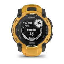 Load image into Gallery viewer, Garmin Instinct 3 – 50 mm, Solar Sunburst with sunburst/grey silicone band
