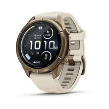 Load image into Gallery viewer, Garmin fenix 9 Pro InReach - 43mm - Autumn Gold Titanium with Cream/French Gray Silicone Band
