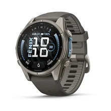 Load image into Gallery viewer, Garmin fenix 9 - 43mm - Titanium with Pebble Gray Silicone Band