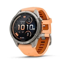 Load image into Gallery viewer, Garmin fenix 9 Pro InReach - 43mm - Titanium with Shell Pink/Autumn Orange Silicone Band