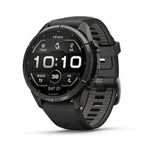 Load image into Gallery viewer, Garmin fenix 9 Pro - 43mm - Carbon Gray DLC Titanium with Black/Pebble Gray Silicone Band