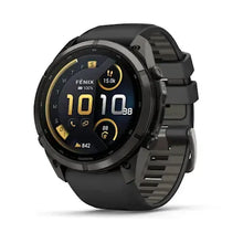 Load image into Gallery viewer, Garmin fenix 9 Pro InReach - 51mm - Carbon Gray DLC Titanium with Black/Pebble Gray Silicone Band