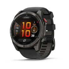 Load image into Gallery viewer, Garmin fenix 8 Pro - 51mm AMOLED Sapphire Carbon grey DLC titanium with black/pebble grey silicone band