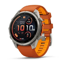 Load image into Gallery viewer, Garmin fenix 9 Pro InReach - 47mm - Titanium with Autumn Orange/Spark Orange Silicone Band