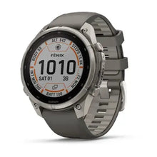Load image into Gallery viewer, Garmin fenix 9 Pro Solar InReach - 47mm - Titanium with Pebble Gray Silicone Band