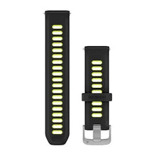 Load image into Gallery viewer, Garmin Quick Release 20mm Silicone Band - Black/Amp yellow silicone