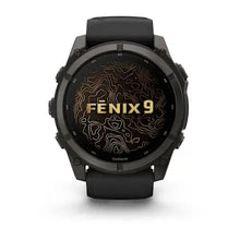 Load image into Gallery viewer, Garmin fenix 9 - 51mm - Carbon Gray DLC Titanium with Black Silicone Band