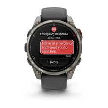 Load image into Gallery viewer, Garmin fenix 8 Pro - 47mm AMOLED Sapphire Titanium with Graphite/black silicone band