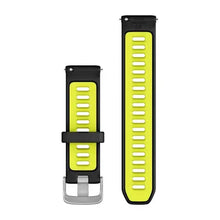 Load image into Gallery viewer, Garmin Quick Release 20mm Silicone Band - Black/Amp yellow silicone