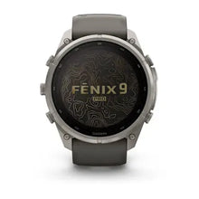 Load image into Gallery viewer, Garmin fenix 9 Pro Solar InReach - 51mm - Titanium with Pebble Gray Silicone Band