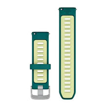 Load image into Gallery viewer, Garmin Quick Release 20mm Silicone Band - Teal Green/Citron