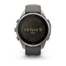 Load image into Gallery viewer, Garmin fenix 9 Pro Solar InReach - 47mm - Titanium with Pebble Gray Silicone Band