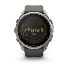 Load image into Gallery viewer, Garmin fenix 9 Pro Solar - 51mm - Titanium with Pebble Gray Silicone Band