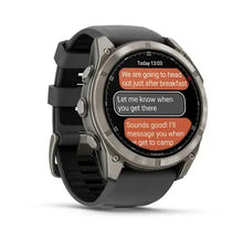 Load image into Gallery viewer, Garmin fenix 8 Pro - 51mm AMOLED Sapphire Titanium with Graphite/black silicone band