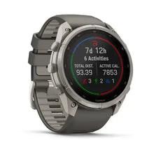 Load image into Gallery viewer, Garmin fenix 9 Pro Solar InReach - 51mm - Titanium with Pebble Gray Silicone Band