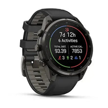 Load image into Gallery viewer, Garmin fenix 9 Pro InReach - 47mm - Carbon Gray DLC Titanium with Black/Pebble Gray Silicone Band