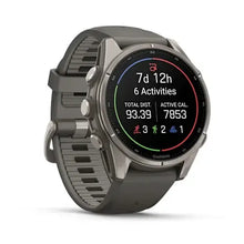 Load image into Gallery viewer, Garmin fenix 9 - 43mm - Titanium with Pebble Gray Silicone Band