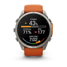 Load image into Gallery viewer, Garmin fenix 9 Pro InReach - 51mm - Titanium with Autumn Orange/Spark Orange Silicone Band