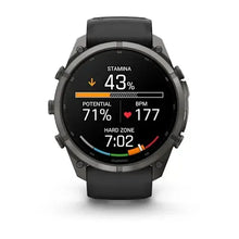 Load image into Gallery viewer, Garmin fenix 9 Pro InReach - 51mm - Carbon Gray DLC Titanium with Black/Pebble Gray Silicone Band