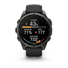 Load image into Gallery viewer, Garmin fenix 9 - 47mm - Carbon Gray DLC Titanium with Black Silicone Band