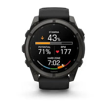 Load image into Gallery viewer, Garmin fenix 9 - 51mm - Carbon Gray DLC Titanium with Black Silicone Band