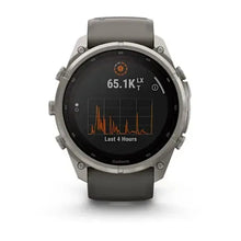 Load image into Gallery viewer, Garmin fenix 9 Pro Solar - 51mm - Titanium with Pebble Gray Silicone Band