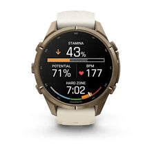 Load image into Gallery viewer, Garmin fenix 9 Pro- 43mm - Autumn Gold Titanium with Cream/French Gray Silicone Band