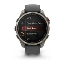 Load image into Gallery viewer, Garmin fenix 8 Pro - 47mm AMOLED Sapphire Titanium with Graphite/black silicone band