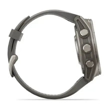 Load image into Gallery viewer, Garmin fenix 9 - 43mm - Titanium with Pebble Gray Silicone Band