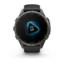 Load image into Gallery viewer, Garmin fenix 9 Pro - 43mm - Carbon Gray DLC Titanium with Black/Pebble Gray Silicone Band