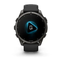 Load image into Gallery viewer, Garmin fenix 9 - 47mm - Carbon Gray DLC Titanium with Black Silicone Band